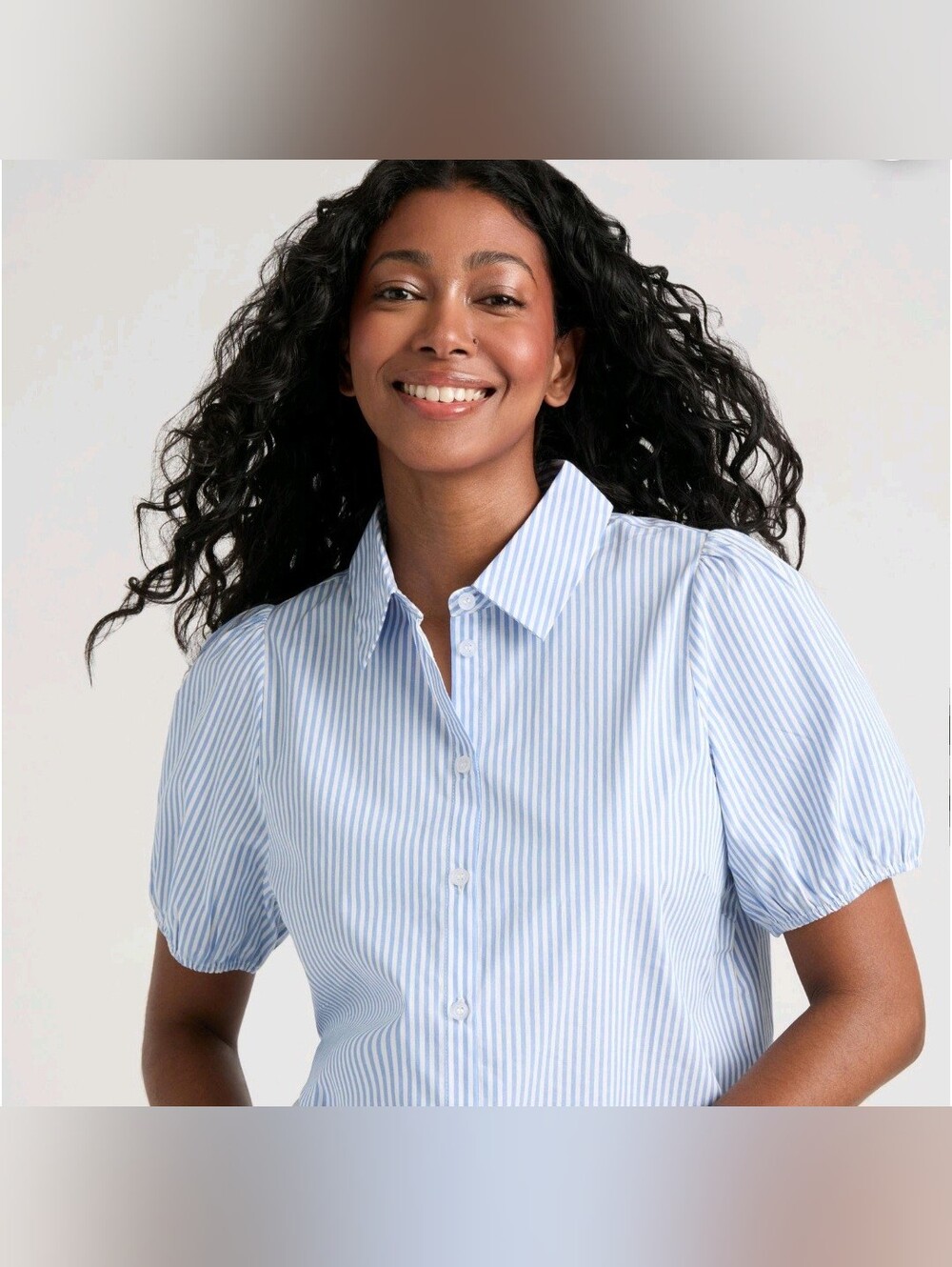 Y2k/ Casual Mexx Boxy Short Sleeve Button Through Shirt